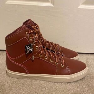 Radii Fm 1059 Simple High Top Men Shoe Sneaker Skatebrd US Size 10.5 Brown